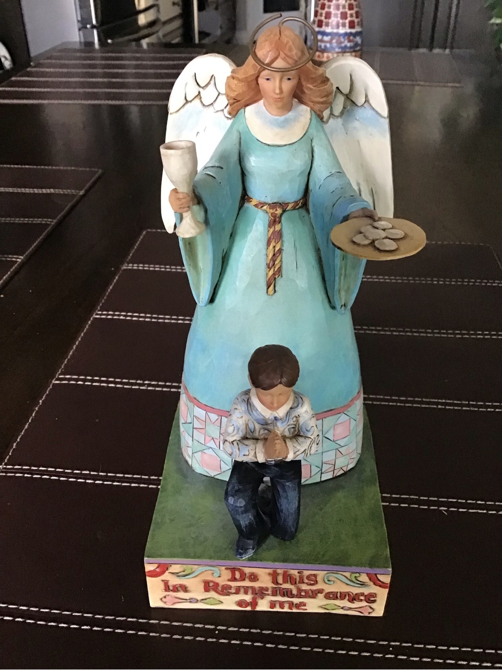 Jim Shore Blue Angel with Child Figurine